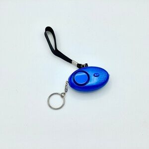 Samurai Personal Alarm Keychain with LED Light. Color: Blue - New